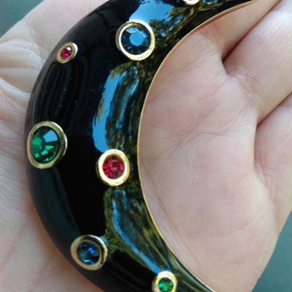 Vintage Christian Dior brooch crescent moon - Picture 1 of 7